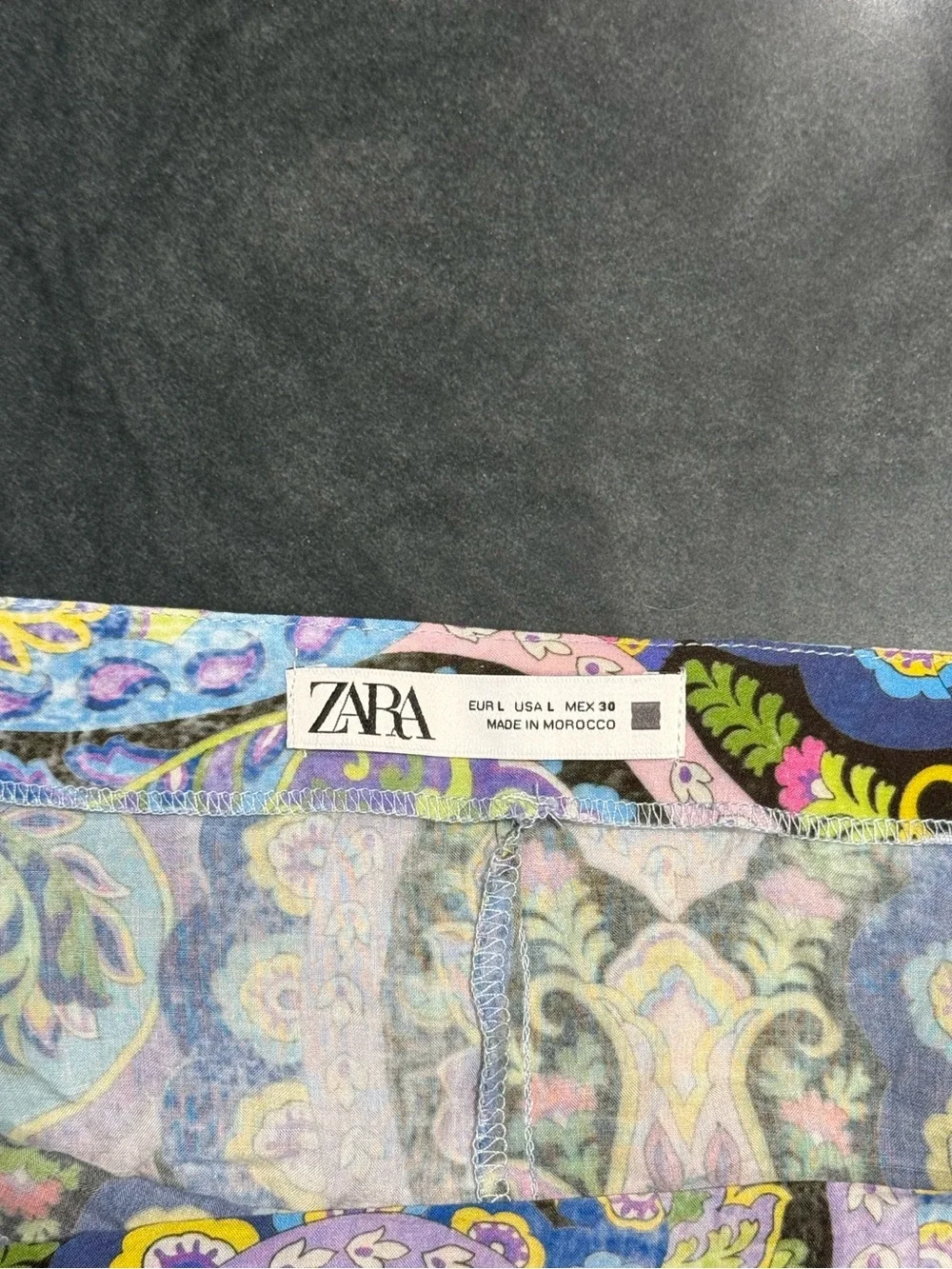 Zara Multicolor Paisley Wrap Skirt - Picture 3 of 3